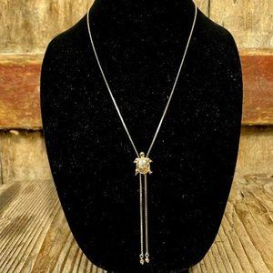 Vintage Avon Turtle slide necklace
